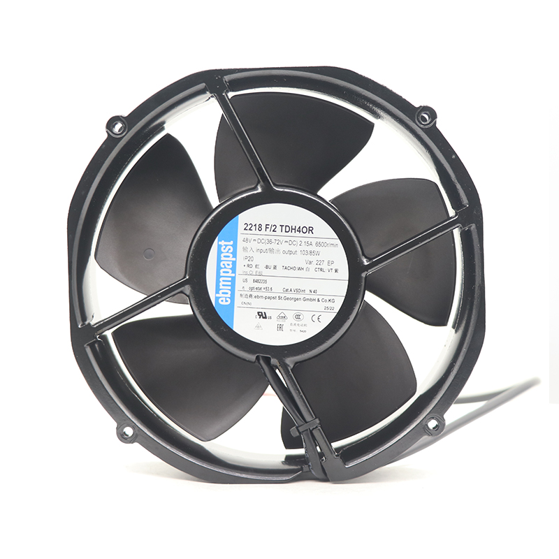 2218F/2TDH4OR-227 | ebm-papst 48V 103W DC Axial Fan for Electronics Cooling