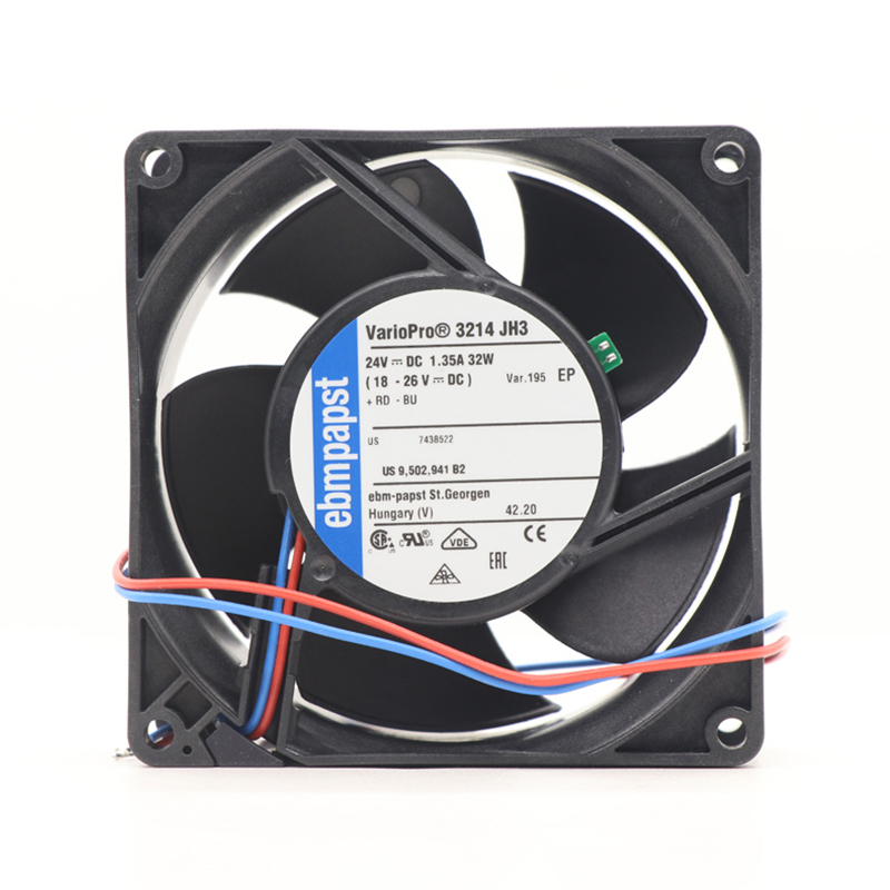 3214JH3 | ebm-papst 24V 32W DC Axial Fan for Electronics Cooling