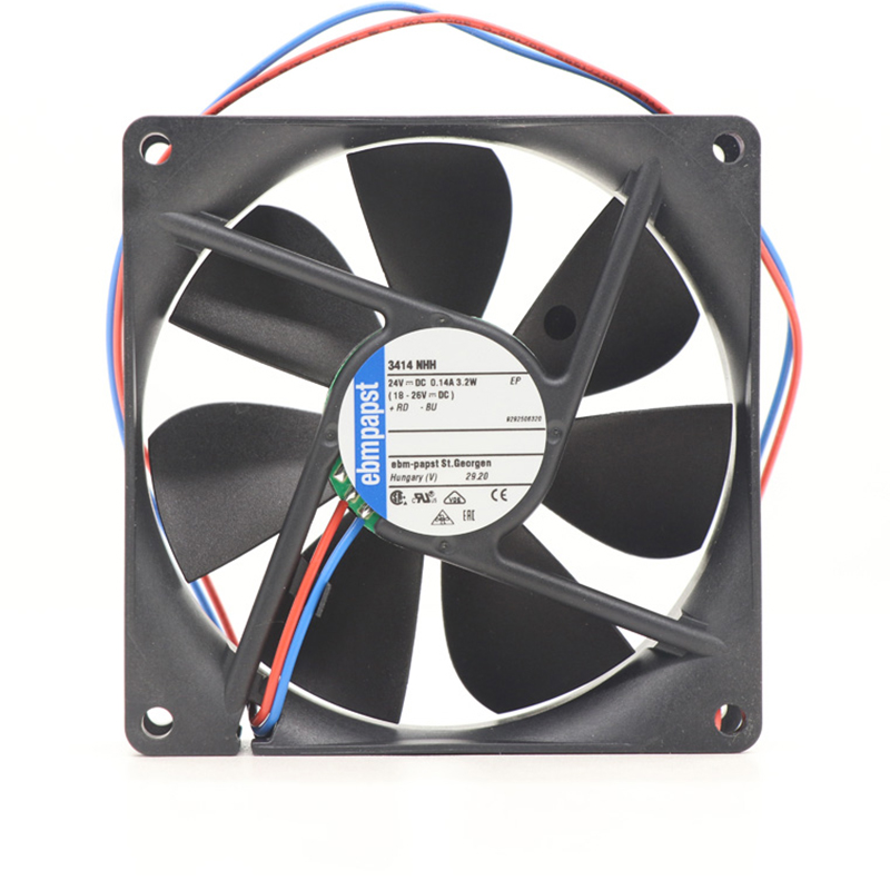 3414NHH | ebm-papst 24V 3.2W DC Axial Fan for Electronics Cooling