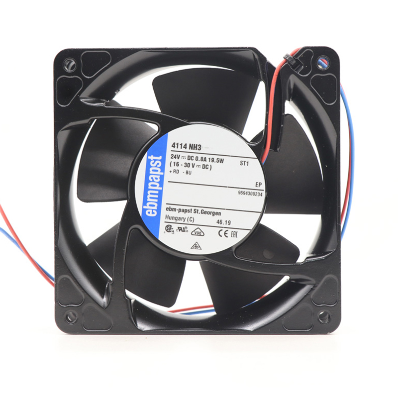 4114NH3 | ebm-papst 24V 19.5W DC Axial Fan for Electronics Cooling