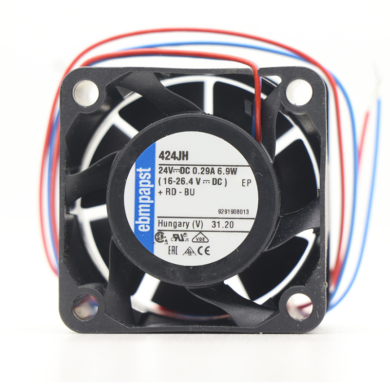 424JH | ebm-papst 24V 6.9W DC Axial Fan for Electronics Cooling