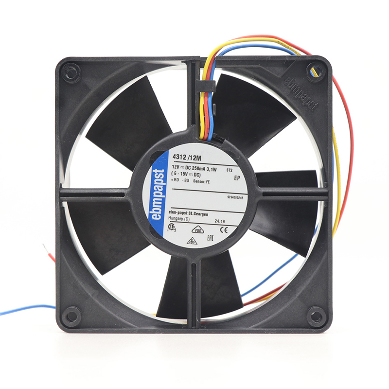 4312/12M | ebm-papst 12V 3.1W DC Axial Fan for Electronics Cooling