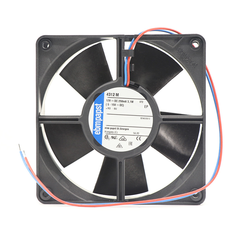 4312M | ebm-papst 12V 3.1W DC Axial Fan for Electronics Cooling