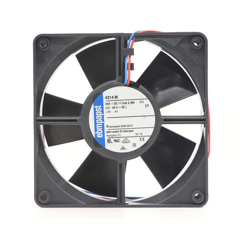 4314M | ebm-papst 24V 2.8W DC Axial Fan for Electronics Cooling