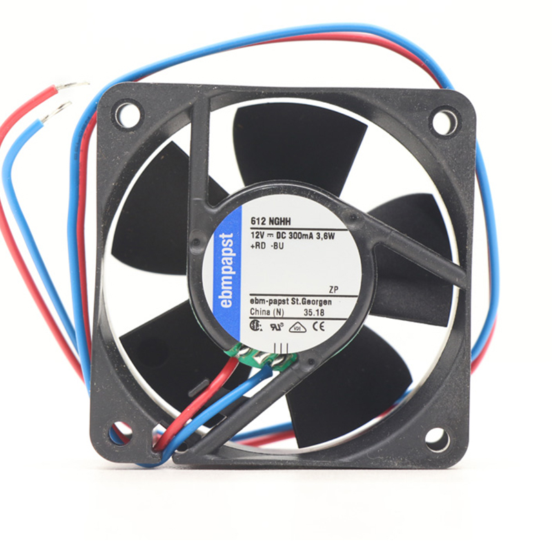 612NGHH | ebm-papst 12V 3.6W DC Axial Fan for Electronics Cooling