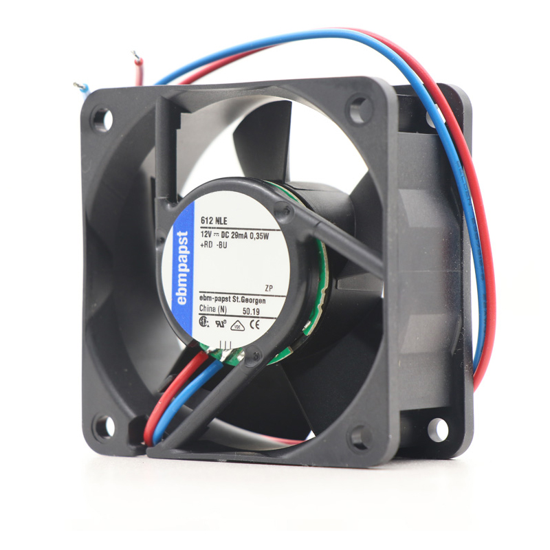 612NLE | ebm-papst 12V 0.35W DC Axial Fan for Electronics Cooling