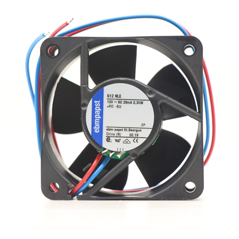 612NLE | ebm-papst 12V 0.35W DC Axial Fan for Electronics Cooling