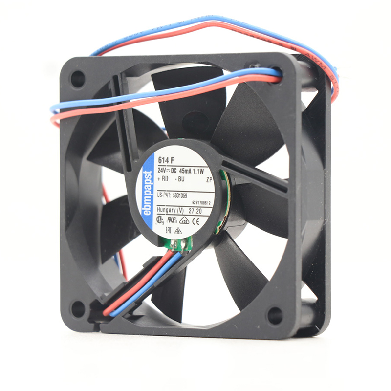 614F | ebm-papst 24V 1.1W DC Axial Fan for Electronics Cooling