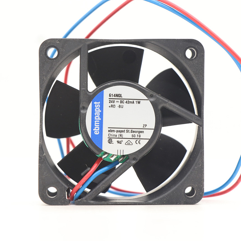 614NGL | ebm-papst 24V 1W DC Axial Fan for Electronics Cooling