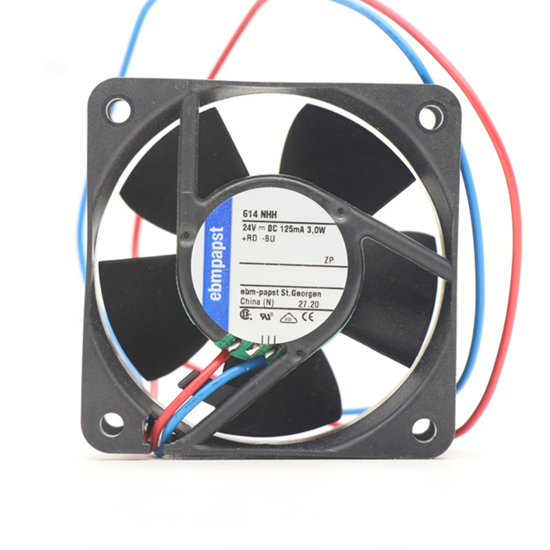 614NHH | ebm-papst 24V 3W DC Axial Fan for Electronics Cooling