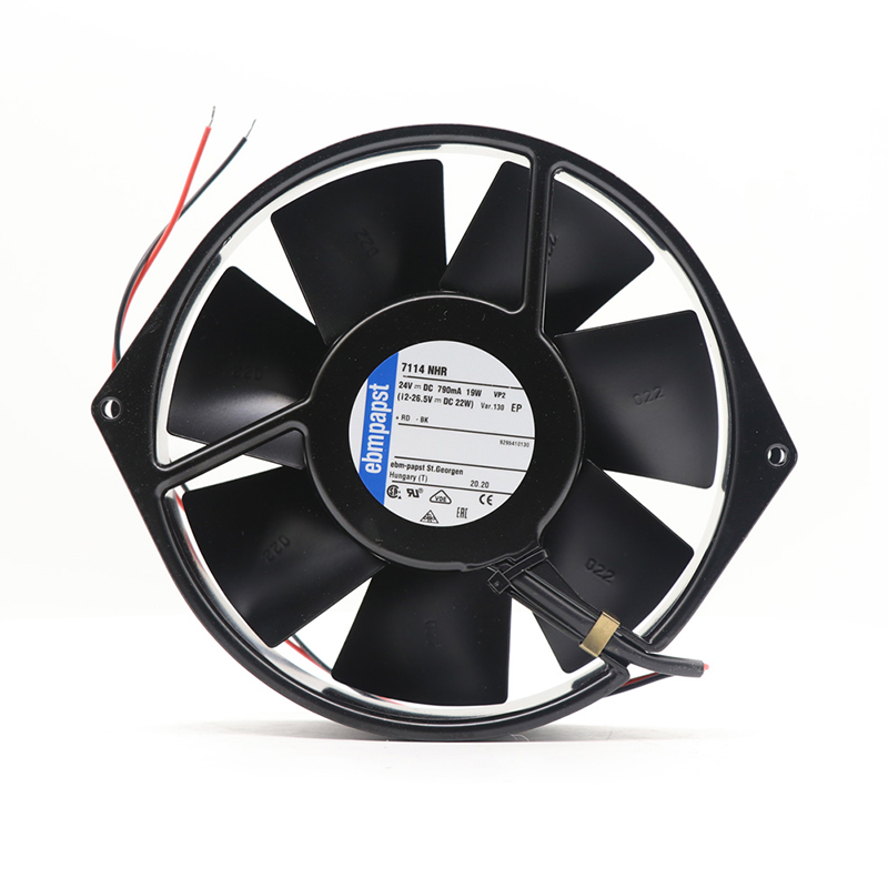 7114NHR | ebm-papst 24V 17.3W DC Axial Fan for Electronics Cooling