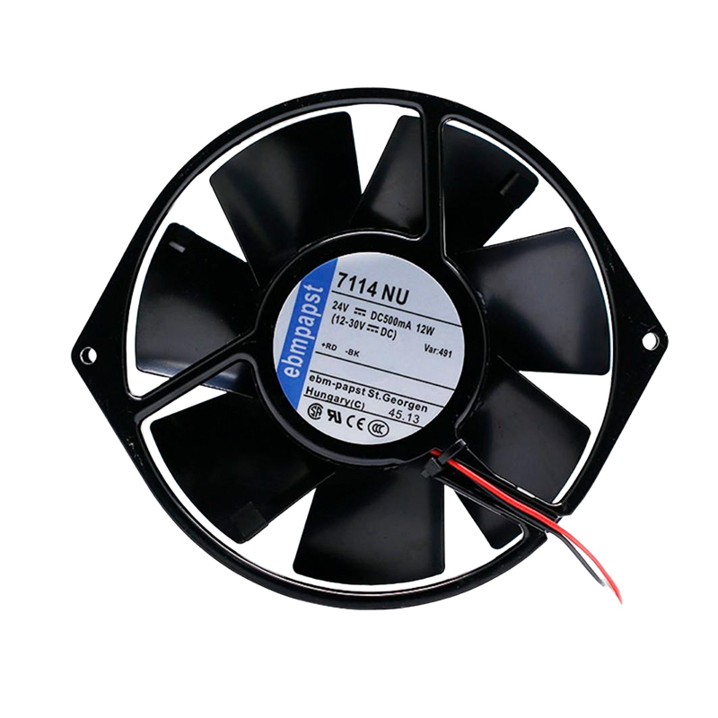7114NU | ebm-papst 24V 12W DC Axial Fan for Electronics Cooling