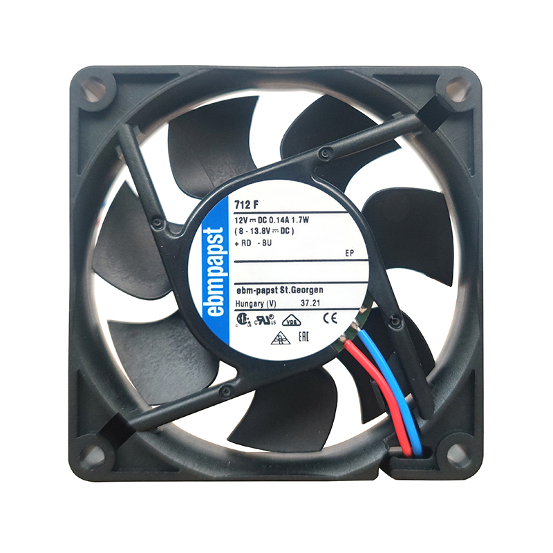 712F | ebm-papst 12V 1.7W DC Axial Fan for Electronics Cooling