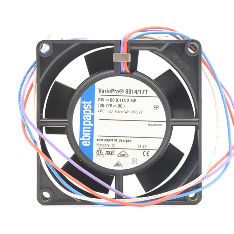 8314/17T | ebm-papst 24V 2.5W DC Axial Fan for Electronics Cooling