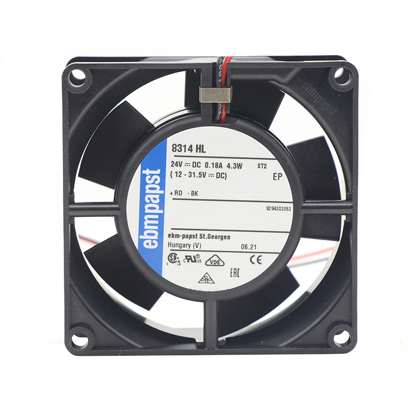 8314HL | ebm-papst 24V 4.3W DC Axial Fan for Electronics Cooling