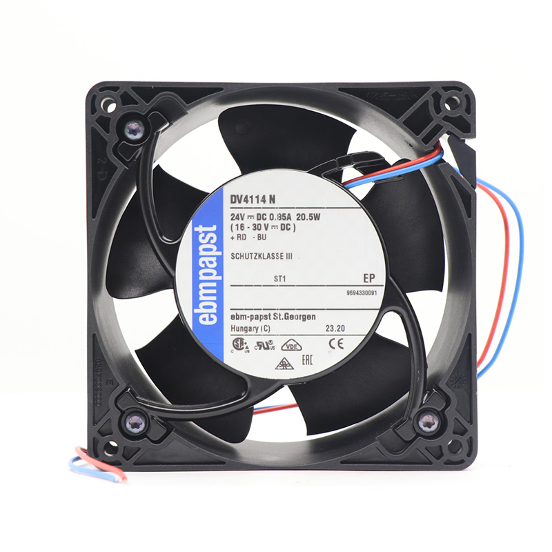 DV4114N | ebm-papst 24V 21W DC Diagonal Fan for Electronics Cooling