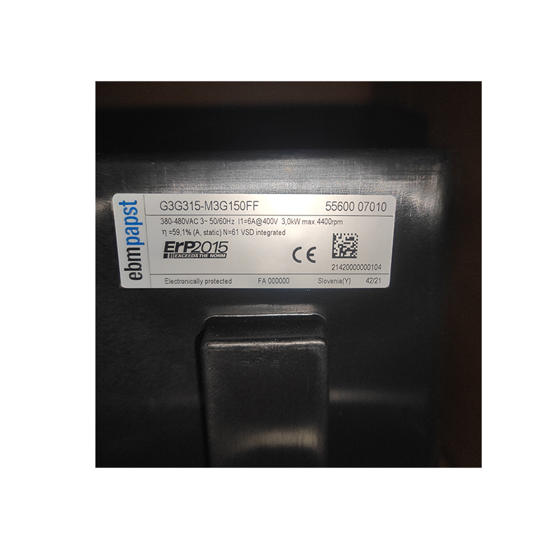 G3G315-M3G150FF | ebm-papst 380-480V 8000W EC Centrifugal Blower for Boiler Systems